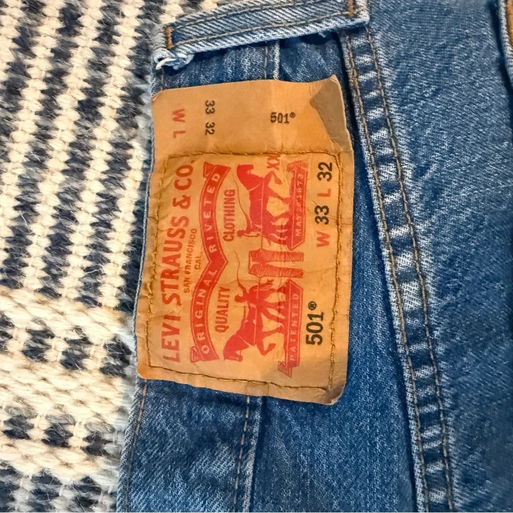 Levi’s 501 button-fly jeans. 33x32